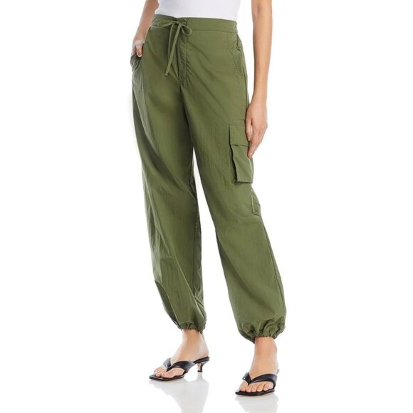 DONNI. Drawstring Wide Leg Cargo Pant in Rosemary, L NWT - Picture 1 of 6